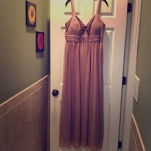 Macy’s lace and chiffon dress-size 22 - rose